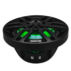 DS18 NXL-6/BK HYDRO 6.5" 100W RMS 4-Ohm 2-Way Marine Coaxial Speakers with RGB LED Lighting, Matte Black Composite Grilles, Pair