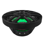 DS18 NXL-8/BK HYDRO 8" 125W RMS 4-Ohm 2-Way Marine Coaxial Speakers with RGB LED Lighting, Matte Black Composite Grilles, Pair
