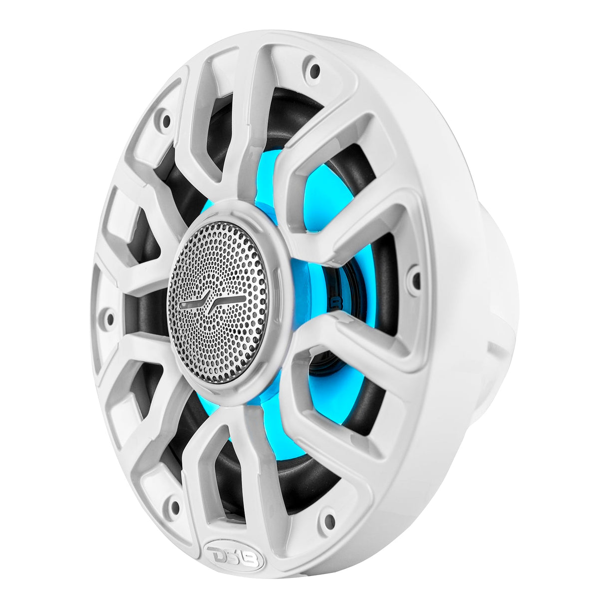 DS18 NXL-IQ8/WH HYDRO NXL-IQ 8" 175W RMS 2-Way Marine Speakers with Digital LED Lighting & Bullet Tweeters, White, Pair