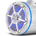 DS18 NXL-X8TPNEO/WH HYDRO 8" 180W RMS Neodymium Marine Tower Speakers with Passive Radiators, RGB LED Lighting, White, Pair