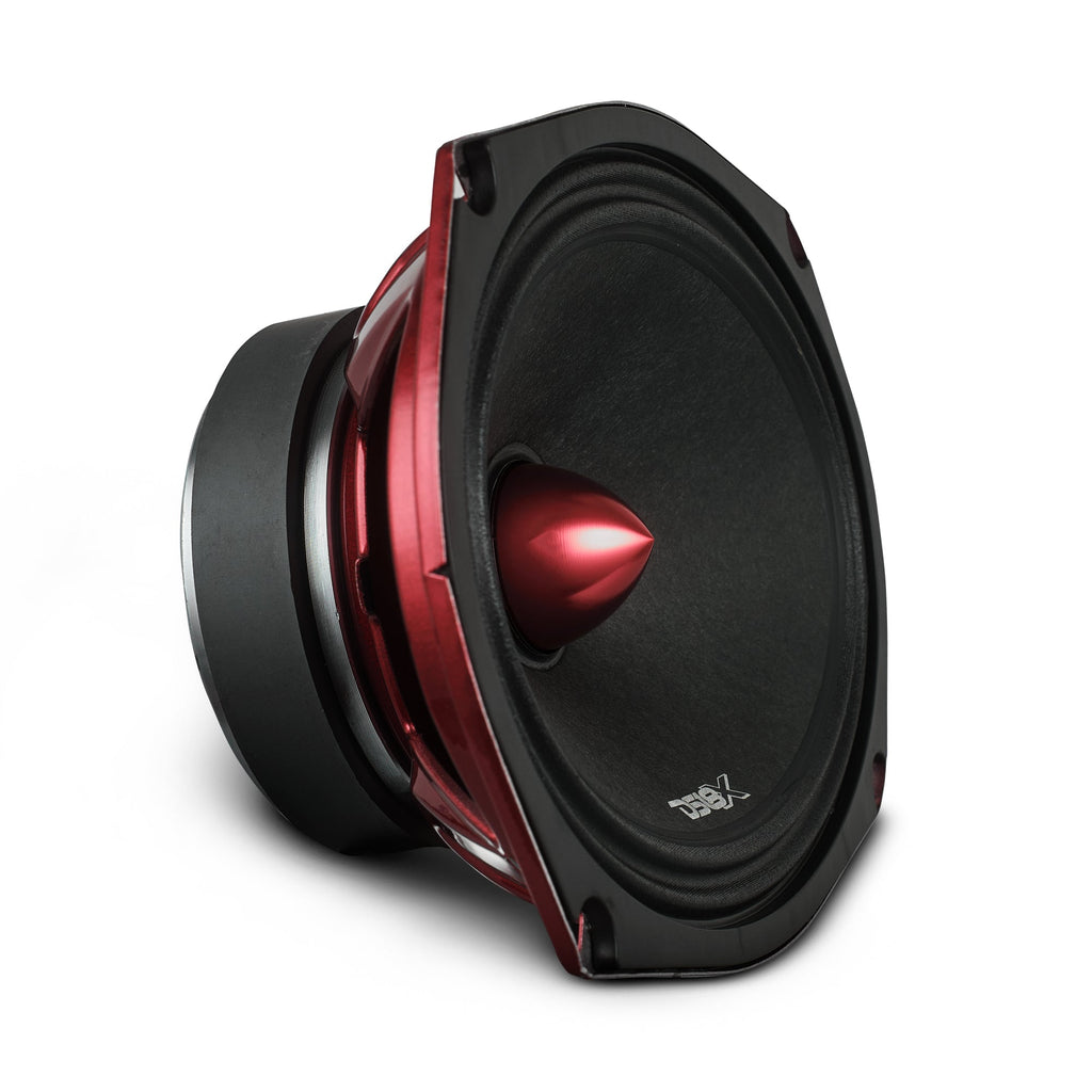 DS18 PRO-X694BM PRO-X 6x9" 200W RMS 4-Ohm Midrange Loudspeaker with Bullet, Red, Single