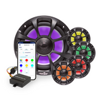 Aquatic AV PRO Sport 6.5" 60W RMS IP65 RGB Marine Coaxial Speakers, Black, Pair (PX652)