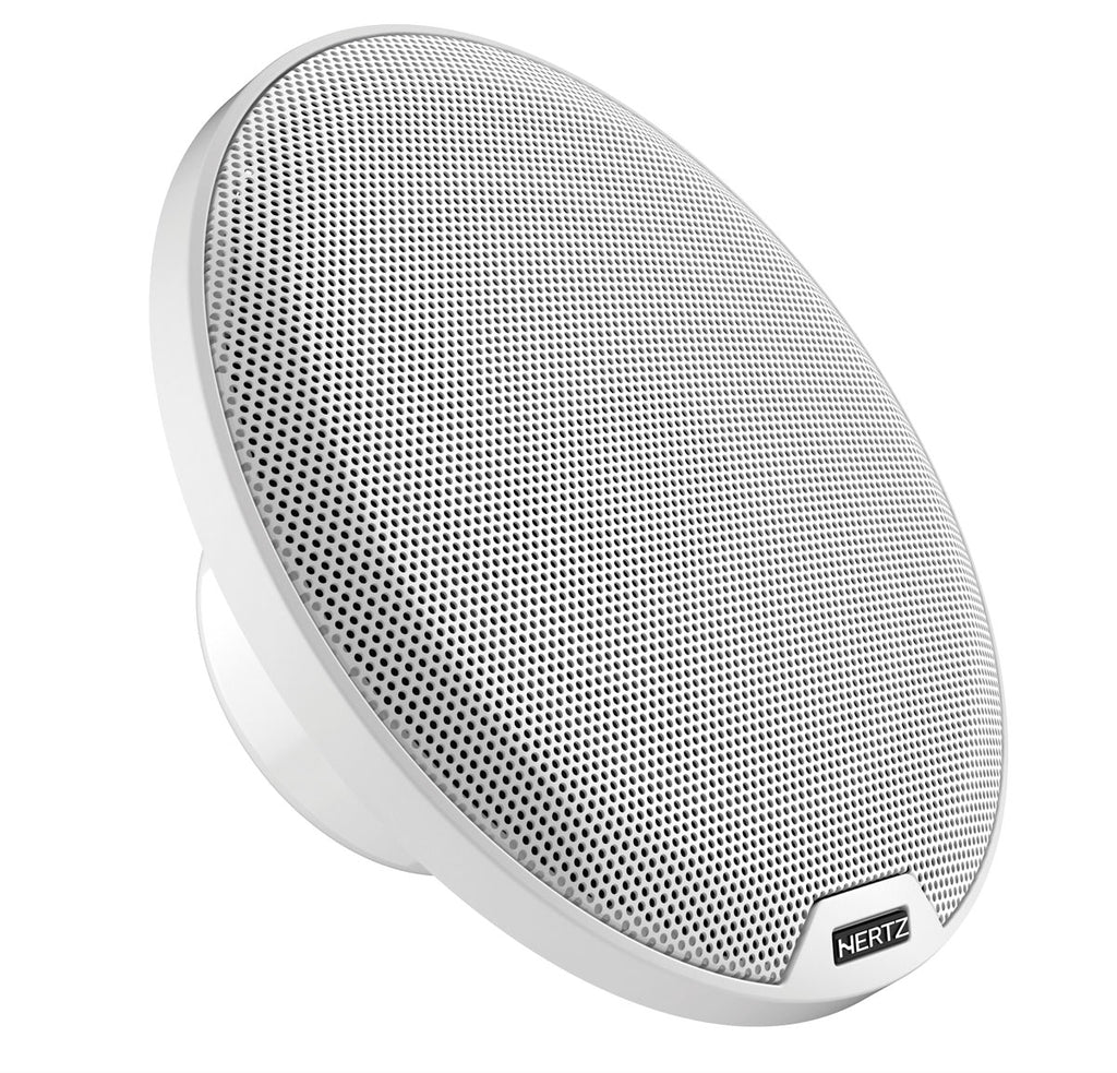 Hertz HEX 6.5 C-W 6.5" 50W RMS 4-Ohm Marine Coaxial Speakers with White Classic Grilles, Pair (78040380)