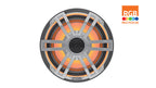 Hertz HEX 6.5 S-LD-G 6.5" 50W RMS 4-Ohm Marine Sport Coaxial Speakers with RGB LED Lighting, Grey, Pair (78040375)