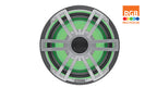 Hertz HEX 6.5 S-LD-G 6.5" 50W RMS 4-Ohm Marine Sport Coaxial Speakers with RGB LED Lighting, Grey, Pair (78040375)