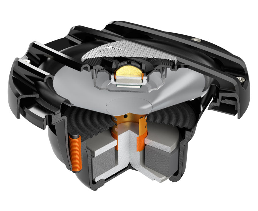 Hertz HMX 6.5 S-LD-G 6.5" 75W RMS 4-Ohm 2-Way Marine Coaxial Speakers with RGB LED Lighting, Sport Gray Grilles, Pair (78040315)