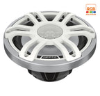 Hertz HMX 6.5 S-LD-SW 6.5" 75W RMS 4-Ohm 2-Way Marine Coaxial Speakers with RGB LED Lighting, Sport Silver-White Grilles, Pair (78040316)