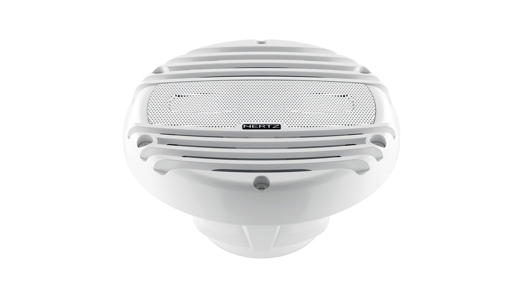 Hertz HMX 6.5-TW 6.5" 75W RMS 4-Ohm 2-Way Marine Coaxial Speakers, Total White Grilles, Pair (78040261)