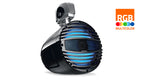 Hertz HTX 8 M-CL-TC HTX 8" 100W RMS 4-Ohm Marine Tower Coaxial Speaker with RGB LED Lighting, Clamp Mount, Total Charcoal, Each (78049006)