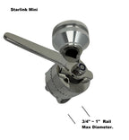 LocMarine LM-SMINI-RL 8640 Starlink Mini Coupling with Adjustable Stainless Steel Rail Mount Base Kit
