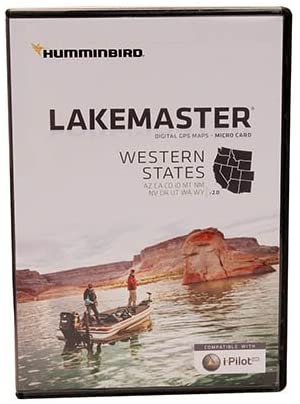 Humminbird LakeMaster Western States Edition Digital GPS Lake Maps, Micro SD Card, Version 2