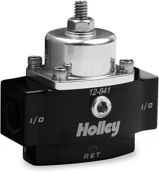 Holley 12-841 4.5-9 PSI Adjustable Bypass Billet Fuel Pressure Regulator with 3/8" NTP Ports