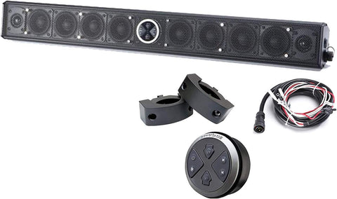 PowerBass XL-1000 Marine Certified Amplified Power Sports Bluetooth Soundbar (XL-1000 with Clamps and Remote)