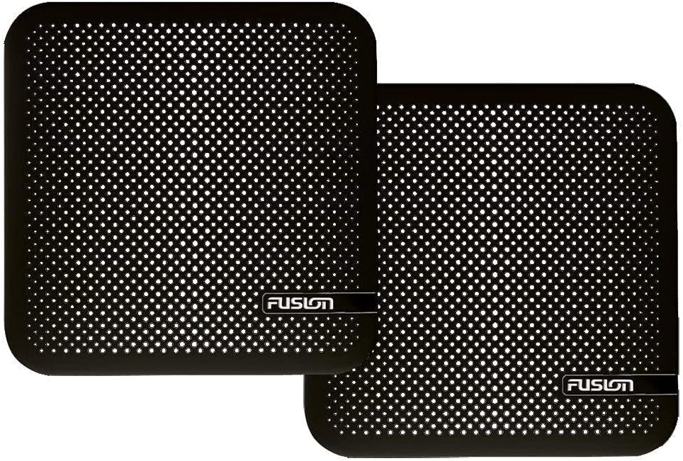 Fusion FM Series, 6.5" 120-Watt Flush Mount Marine Speakers (Pair), Round Black, a Garmin Brand