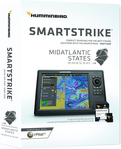Humminbird 600047-1 SmartStrike Mid-Atlantic States Map Card